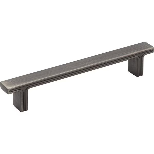 128 mm Center-to-Center Brushed Pewter Square Anwick Cabinet Pull, Jeffrey Alexander, Mfr#: 867-128BNBDL